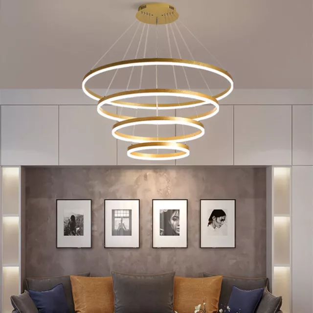 Large Chandelier Lighting LED Pendant Light Home Stair Lamp Hotel Ceiling Lights