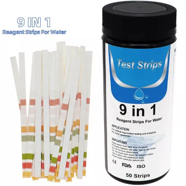 50 pz 9IN1 PH acquario tropicale acquario laghetto strisce reattive acqua A*/t