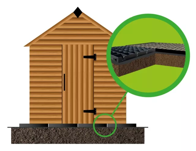 SHED BASES GRIDS ALL SIZES e.g 6x4 8x6 10x6 10x8 12x6 12x8 ECO BASE GREENHOUSE