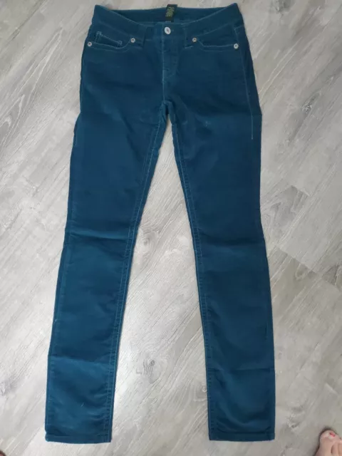 New Victorias Secret London Jean Corduroys 6 Long  Teal