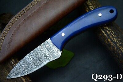 Custom Hand Forged Damascus Steel Hunting Knife Handmade,8.3" OAL  (Q293-D)