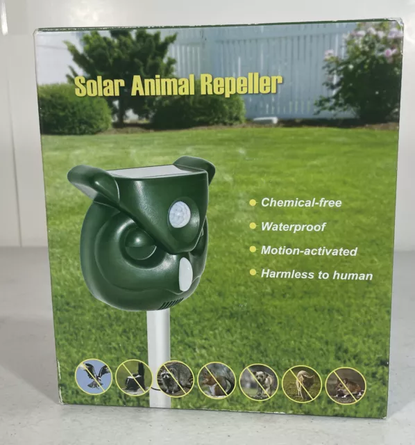 ZOVENCHI Solar Ultrasonic Animal & Pest Repeller Waterproof Repellent Rodent NEW