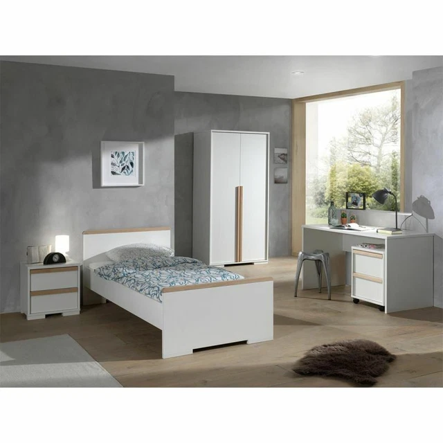 Paris Prix - Chambre Complète Enfant 5p "london Ii" Blanc