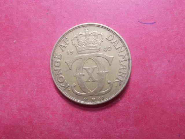 Piéce Monnaie DANEMARK 2 Kroner 1940 Tirage 743.000 Exemplaires (EX)