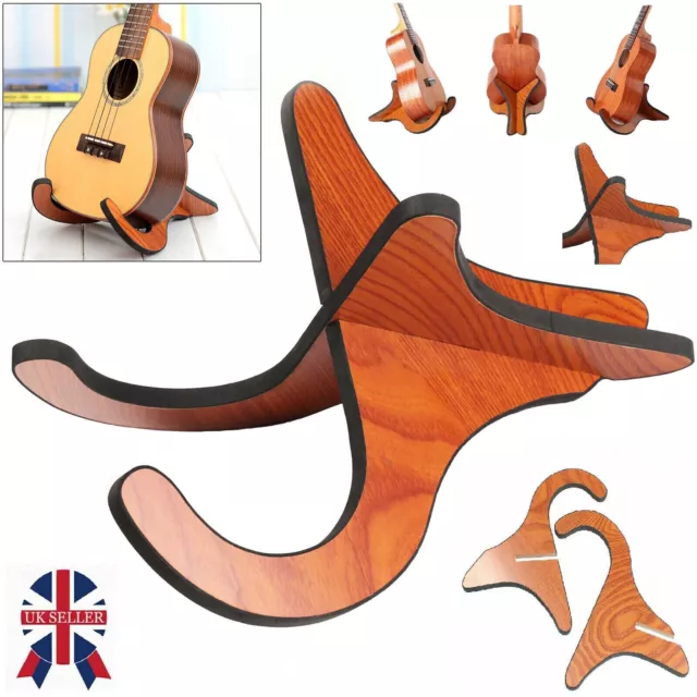 Guitar Wooden Stand Holder Bracket Shelf Mount Acoustic Ukulele Violin Mandolin