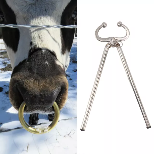 Automatic Locking Bull Cattle Nose Ring Pliers Large Stainless Steel Bull Nose