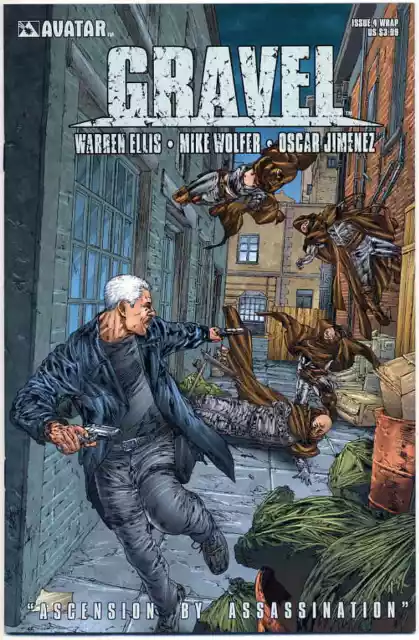Gravel #4 Wrap Cover (Avatar Press 2008) Warren Ellis Nm First Print