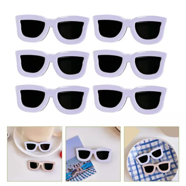 6 piezas horquillas de metal divertidas para gafas de sol niños gafas de sol de playa verano