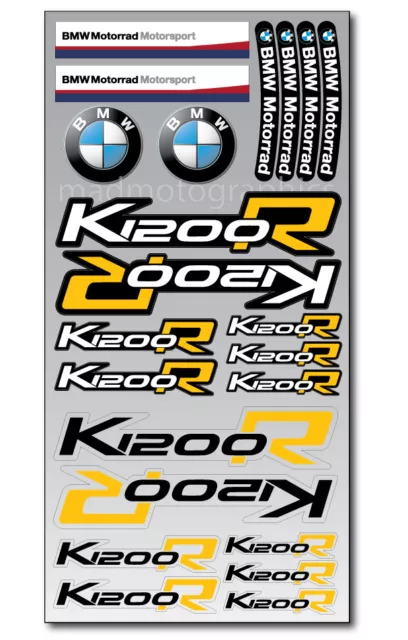 K1200R Motorrad Aufkleber blatt Laminiert stickers bmw s1200 R Motorsport Gelb