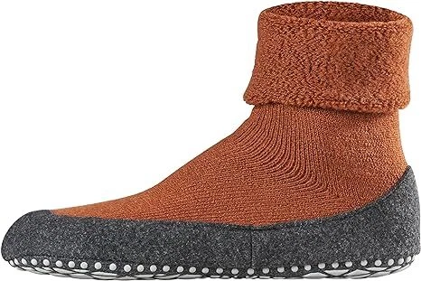 Calzini casa Falke bambini/unisex Cosyshoe lana vergine, poliammide nero/arancione