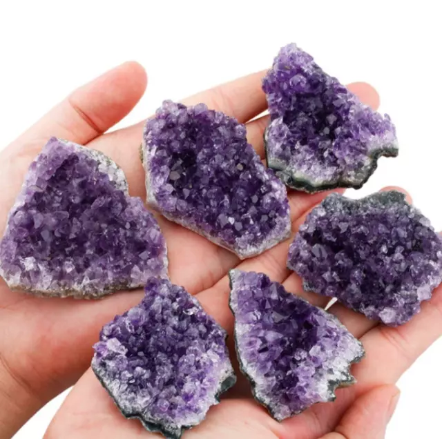 Rough Natural Amethyst Raw Stone Purple Quartz crystal cluster Healing Chakra