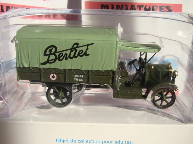 MCM 1:43 - Camion Berliet Type CAT 1913 - Miniature Métal Ancienne