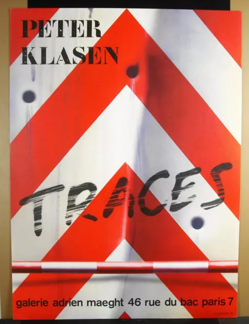 Affiche originale 1982 Galerie Maeght Exposition Peter Klasen Traces art moderne