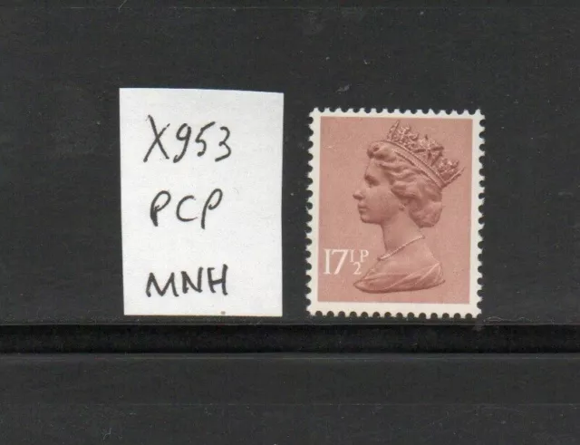 Machin - MNH/UM - 17 1/2p pale chestnut - SG X953 (phosphor paper)