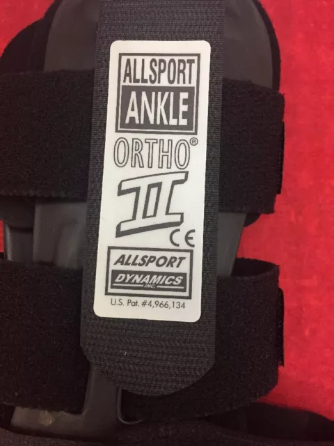 ONE NEW ALLSPORT DYNAMICS Ortho II Left Ankle Support 144-ALBV Black One Size 2