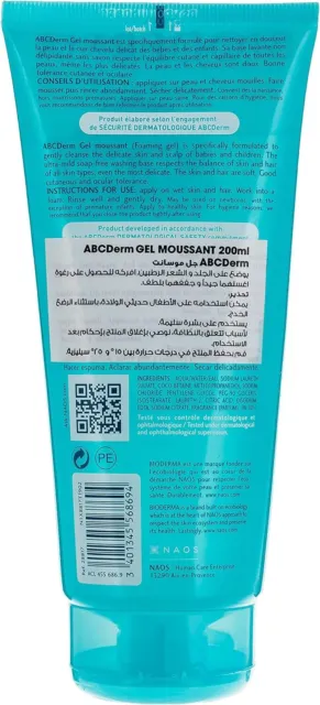 ABCDerm by Bioderma Gel Moussant: Mild Cleansing Foaming Gel 200ml 2