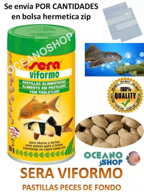 Comida Peces Pastillas de FONDO SERA VIFORMO Acuario Para Coridoras ancistrus