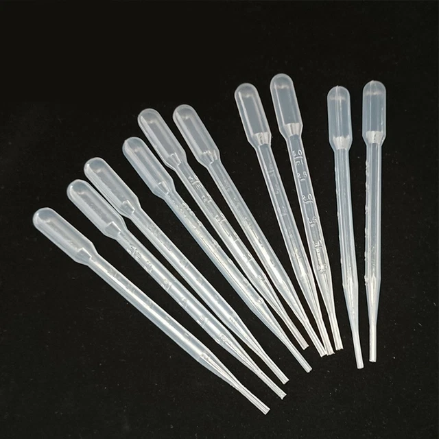 Set De 6 Flacons Pipettes Transparents Avec Bouchon – Pour Peinture, Huiles Essentielles, Cuisine – Étancher Et Durable