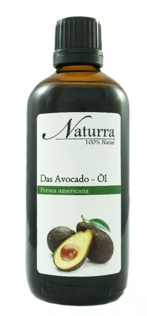 Bio Avocadoöl kaltgepresst unraffiniert nativ vegan 100ml Glas Naturkosmetik kba