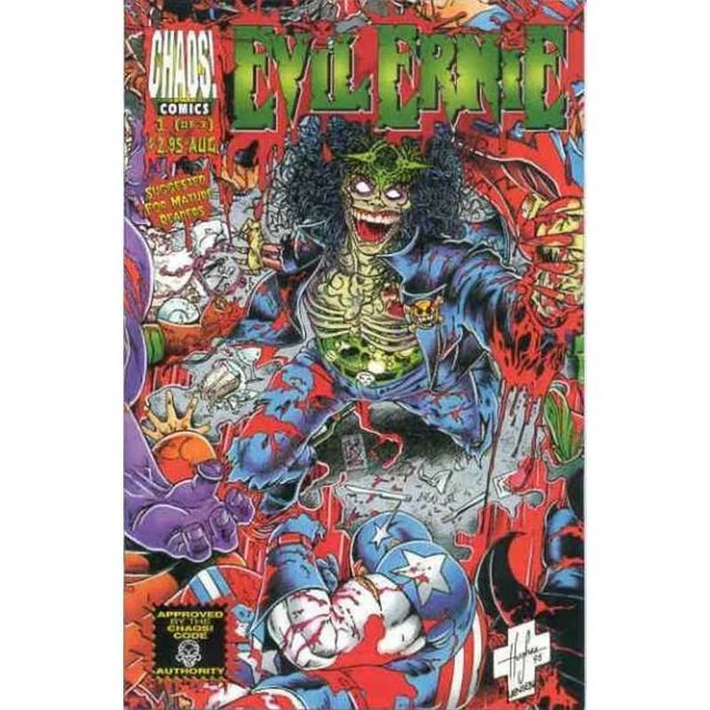 Evil Ernie vs. The Super Heroes #1 in NM minus condition. Chaos! comics [c