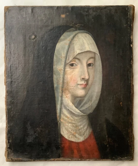 17th Century Francois CLOUET Follower of Portrait of  NUN French OLD MASTER Oil