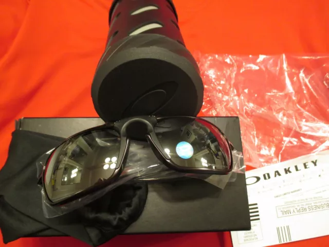Oakley Badman X Metal Dark Carbon W Black Iridium Polarized Lens Sunglasses