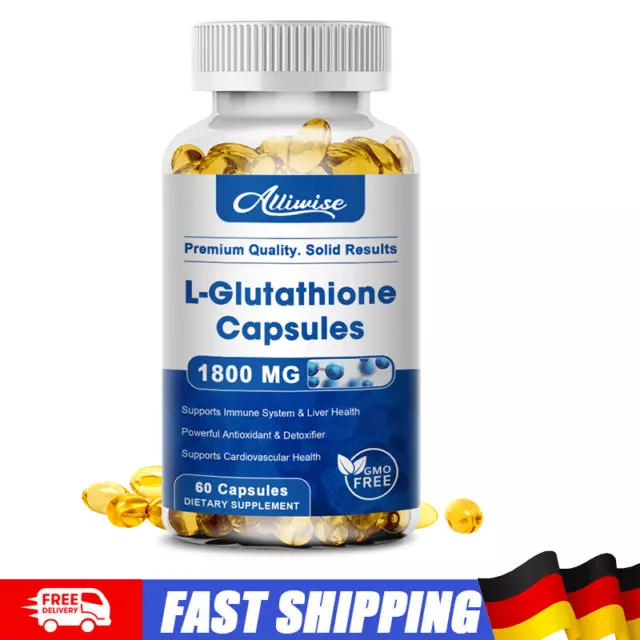Glutathion Skin Whitening Pills Skin Brighteing Lightening Anti Aging 1800Mg DE