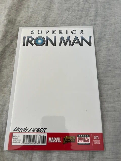Larry Lieber SIGNED Superior Iron Man #1 Sketch Cover