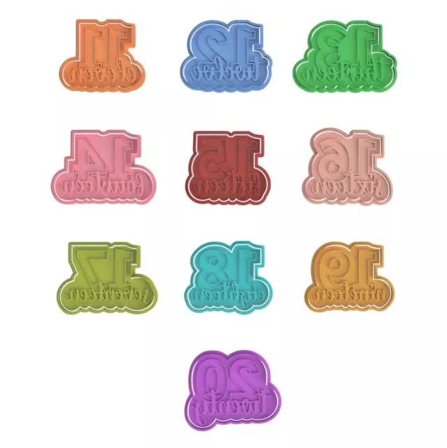 Numeri festa compleanno cookie cutter formina tagliabiscotti cake design 9cm