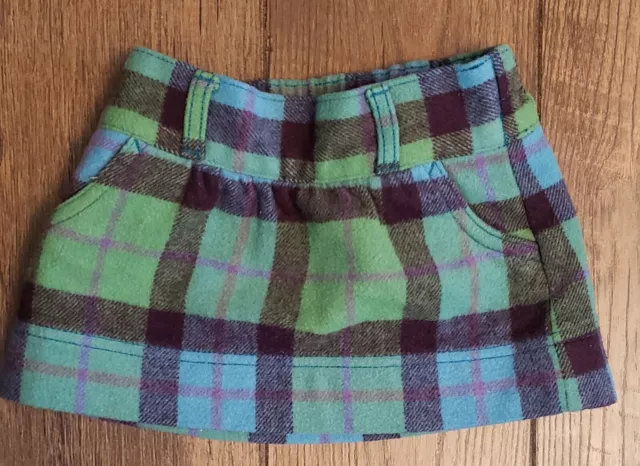 Baby GAP Toddler Girls Wool Blend Plaid Lined Mini Skirt Size 2T