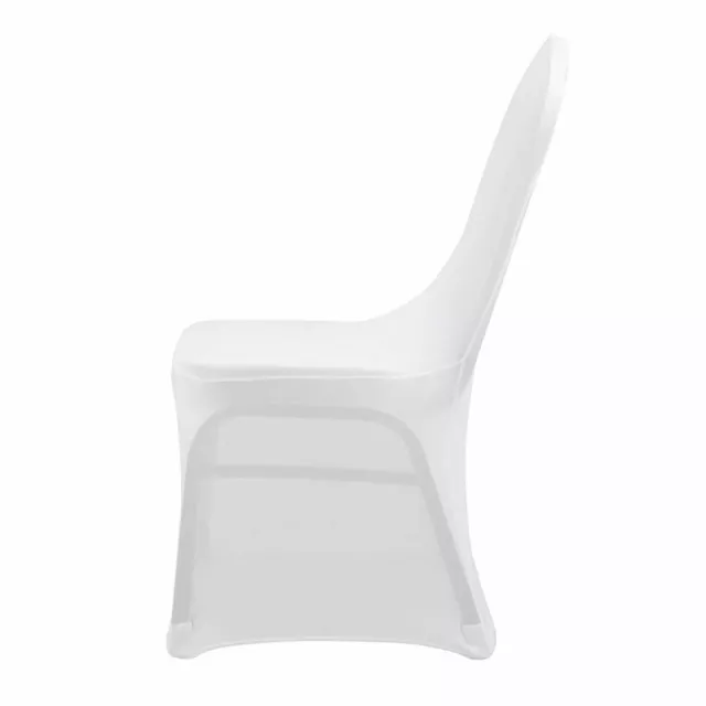 1-200X White Chair Covers Full Seat Cover Spandex Stretch Banquet Wedding Party 3