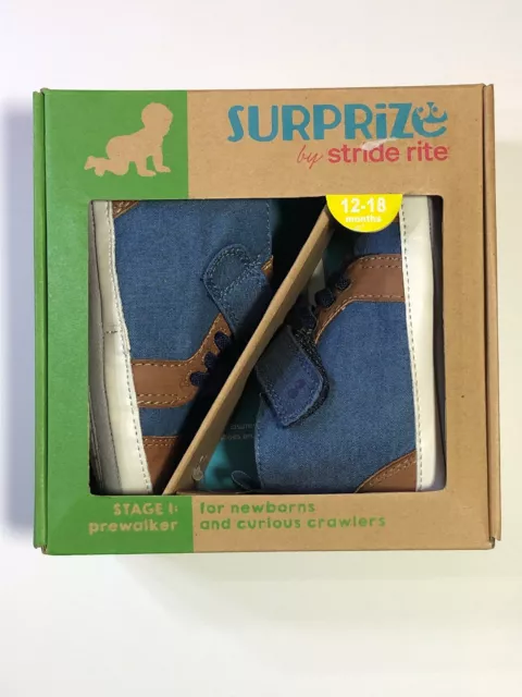 Baby Boys Surprize by Stride Rite Denver High Top Sneaker Mini Shoes 12-18 Month