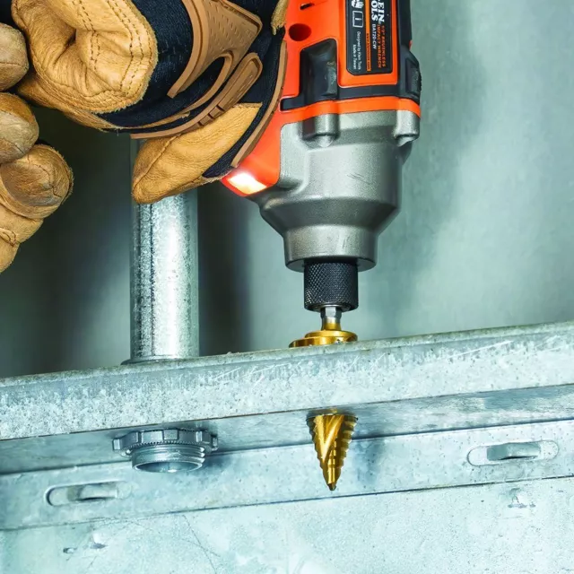 Klein Tools 25960 Step Drill Bit, Spiral Double-Fluted, VACO 9