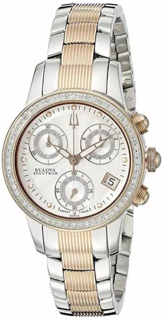 Bulova Women's 65R149  Masella Analog Display Chrono Swiss Quartz Two Tone Watch