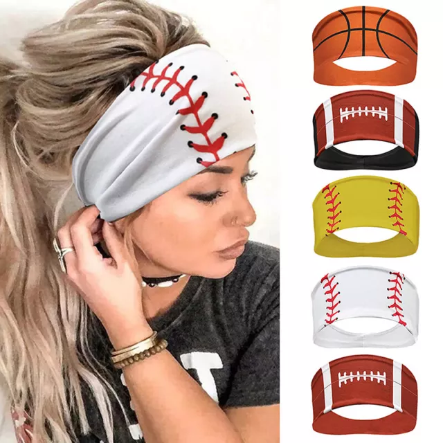 Softball Sports Sweat Ball Headbands Girls Yoga Fitness Women Hair Accessories