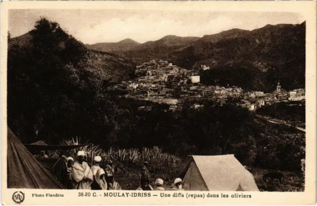 CPA AK MAROC FLANDRIN (38 - 20)MOULAY - IDRISS - Une diffa dans les (114466)
