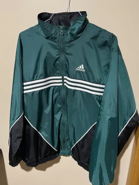 Adidas Vintage Throwback Jacket Green Life University Size XL