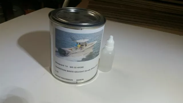 Ice Blue gelcoat (Grady White Color) repair kit without wax with Hardner 1Qt