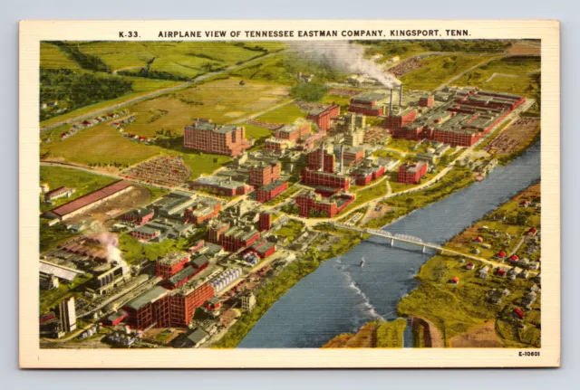 Aerial Airplane View Eastman Kodak Company Kingsport Tennessee TN Postcard