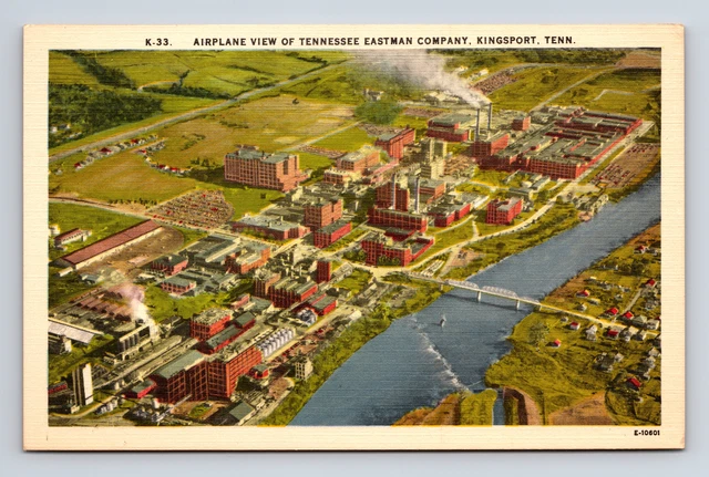 Aerial Airplane View Eastman Kodak Company Kingsport Tennessee TN Postcard