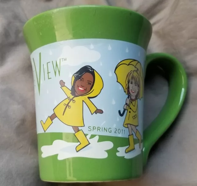 The View ABC TV Talk Show Coffee Mug Spring 2011 Green Ceramic Collectible Cup