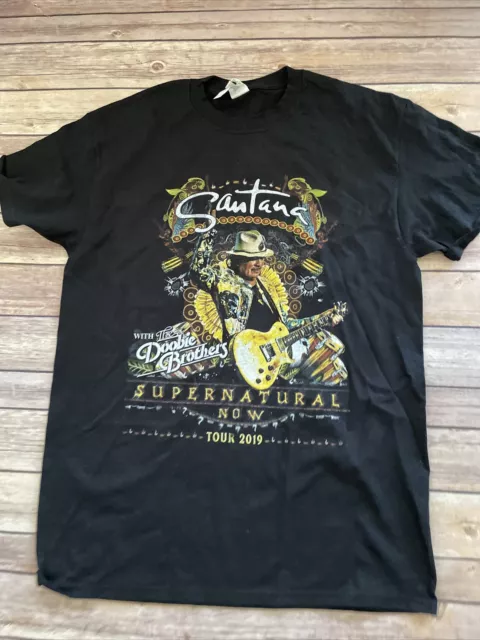 Carlos Santana & Doobie Brothers 2019 Supernatural Now Concert Tour T-Shirt Sz M