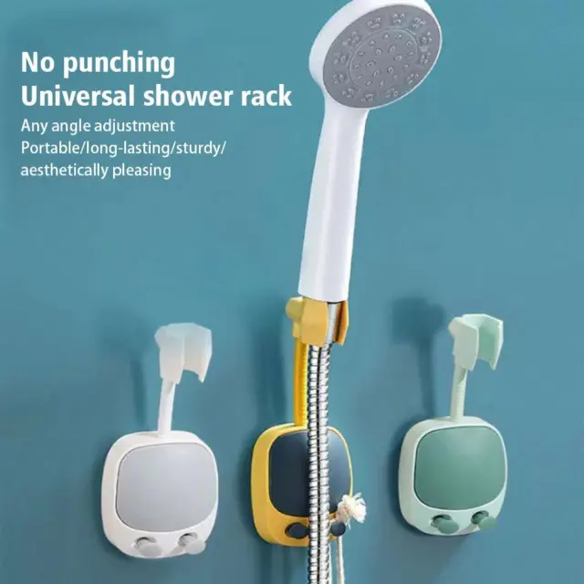 Adjustable Shower Head Holder Universal Punch-Free Bathroom Bracket 360°Rotatio>
