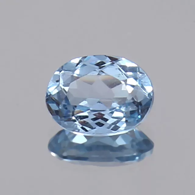 AAA Naturel Bleu Ciel Brésilien Aigue-Marine Ovale Desseré Gemme Coupe 1.10 CT