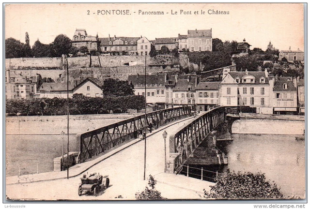 95 PONTOISE - panorama - le pont et le chAteau