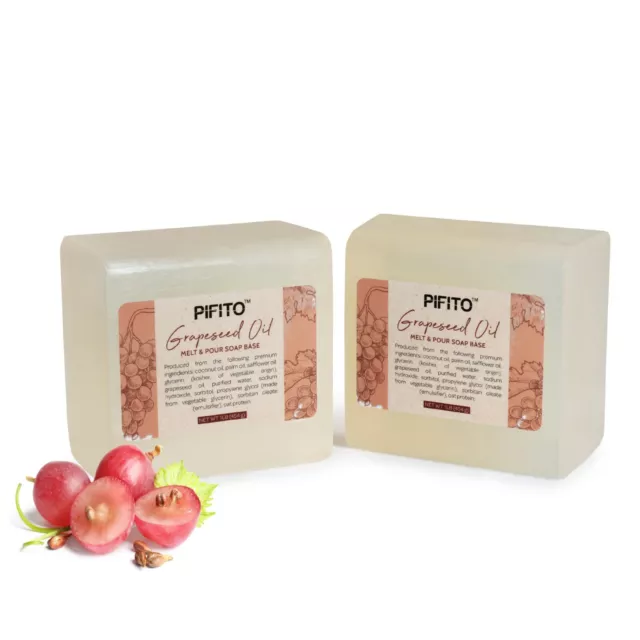 Pifito Grapeseed Oil Melt and Pour Soap Base (2 lb) - Luxurious Soap Supplies