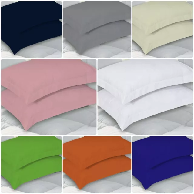 2X Oxford Pillowcase Soft Luxury Poly Cotton Pair Pack Bedroom Pillow Covers