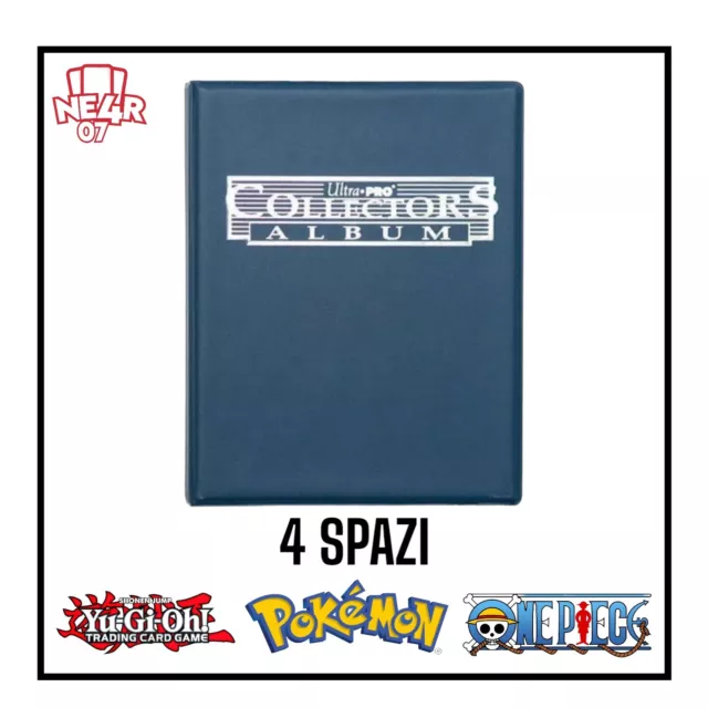 album raccoglitore per carte pokemon yu gi oh one piece Ultra Pro blu 4 tasche