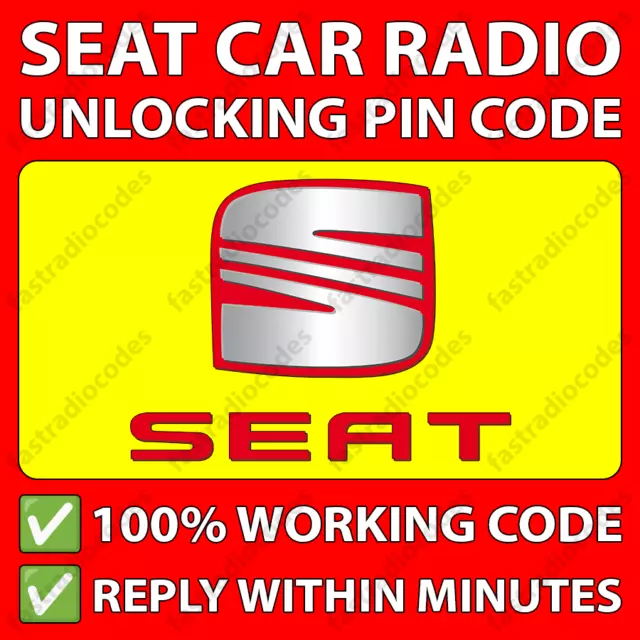 ✅Seat Radio Codes For All Models Rns & Rcd - Seat Unlock Code / Pin Key Code✅