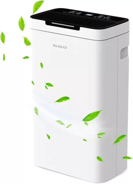 ELECCI 12L/Day Dehumidifier for Home with Digital Humidity Display